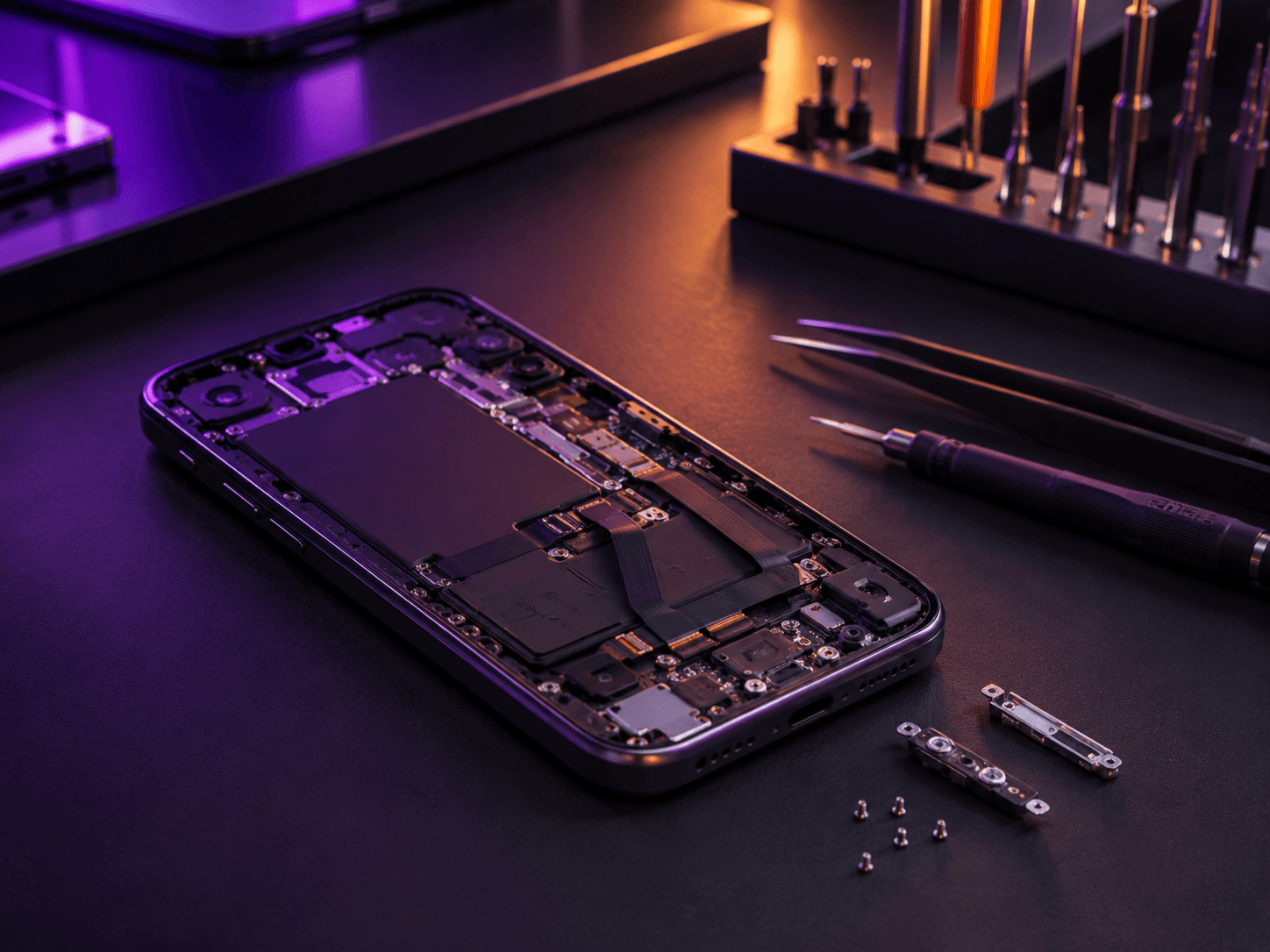 Téléphone branché avec problème de charge